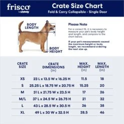 Frisco Heavy Duty Fold & Carry Single Door Collapsible Wire Dog Crate 11 Frisco Heavy Duty Fold & Carry Single Door Collapsible Wire Dog Crate -Frisco 109783 PT2. AC SS1800 V1667228771