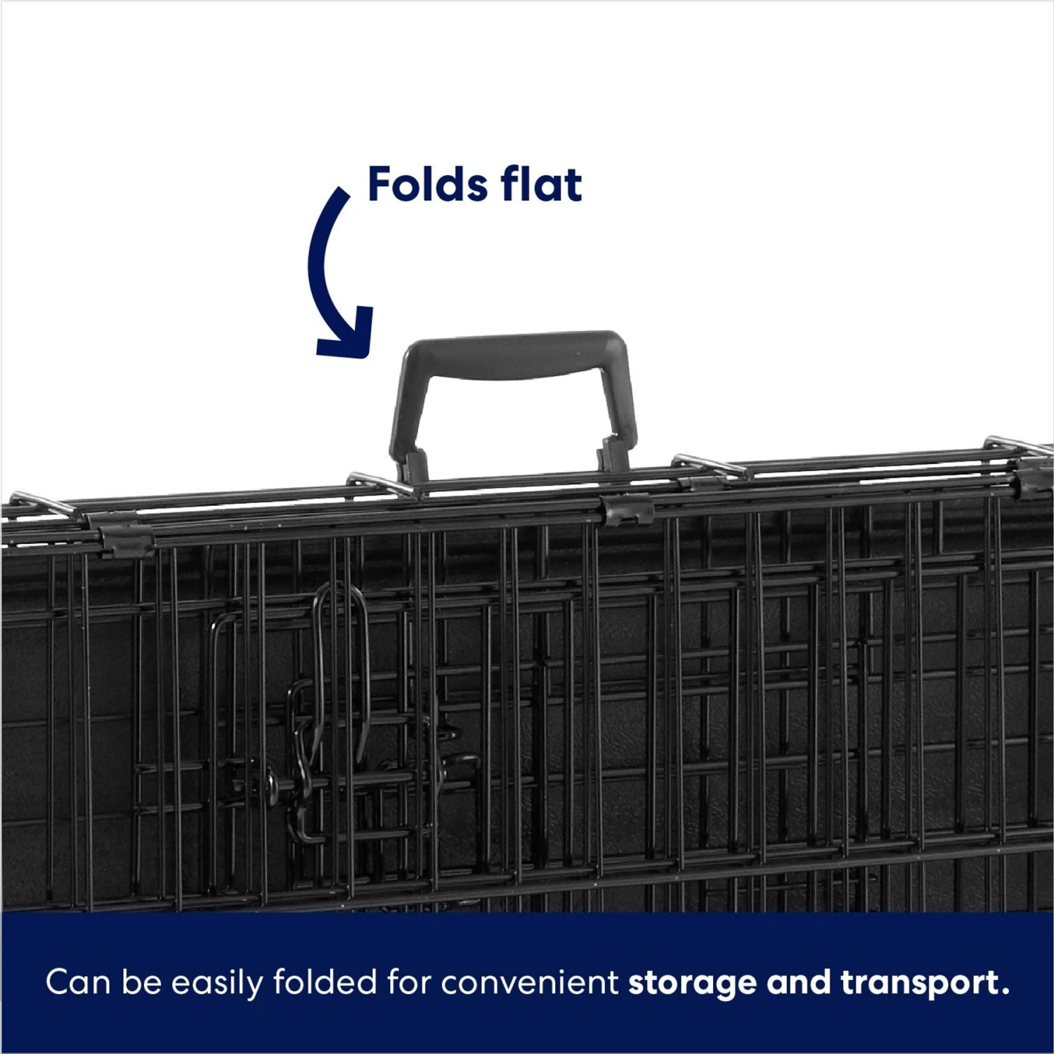 Frisco Heavy Duty Fold & Carry Double Door Collapsible Wire Dog Crate 8 Frisco Heavy Duty Fold & Carry Double Door Collapsible Wire Dog Crate - Image 6