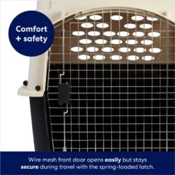 Frisco Plastic Dog & Cat Kennel, Almond & Black 13 Frisco Plastic Dog & Cat Kennel, Almond & Black -Frisco 120138 PT4. AC SS1800 V1667229308