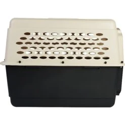 Frisco Plastic Dog & Cat Kennel, Almond & Black 14 Frisco Plastic Dog & Cat Kennel, Almond & Black -Frisco 120138 PT5. AC SS1800 V1554383939