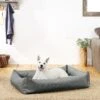 Frisco Rectangular Bolster Dog Bed W/Removable Cover, Dark Gray 2 Frisco Rectangular Bolster Dog Bed W/Removable Cover, Dark Gray -Frisco 144865 MAIN. AC SS1800 V1566404860