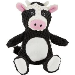 New Release 13 Frisco Cow Textured Plush Squeaky Dog Toy