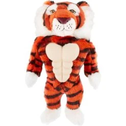 New Release 19 Frisco Tiger Muscle Plush Squeaky Dog Toy