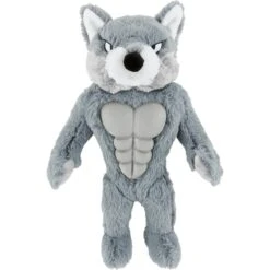Frisco 37 Frisco Wolf Muscle Plush Squeaky Dog Toy