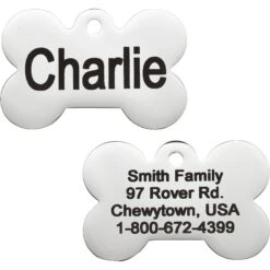 Frisco Personalized Dog ID Tag, Bone