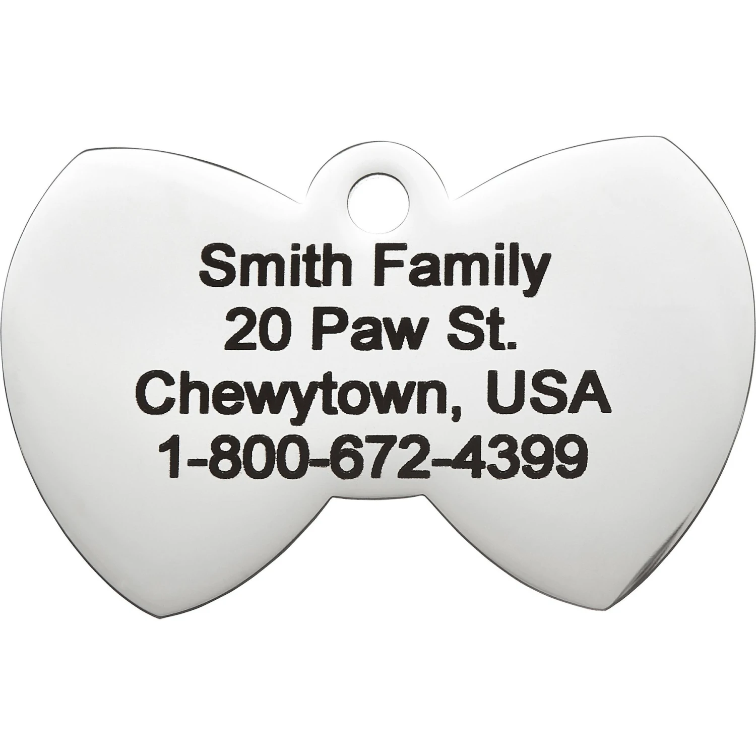 Frisco Stainless Steel Personalized Dog & Cat ID Tag, Bow Tie 6 Frisco Stainless Steel Personalized Dog & Cat ID Tag, Bow Tie - Image 4