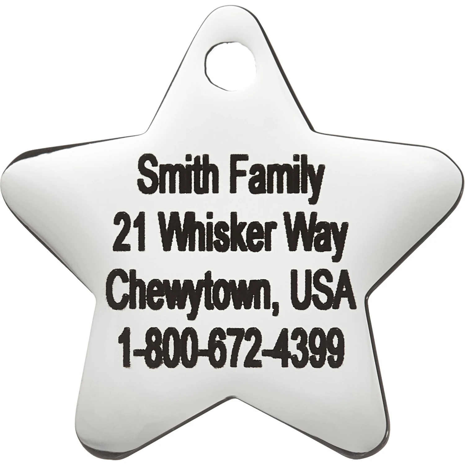 Frisco Stainless Steel Personalized Dog & Cat ID Tag, Star 6 Frisco Stainless Steel Personalized Dog & Cat ID Tag, Star - Image 4