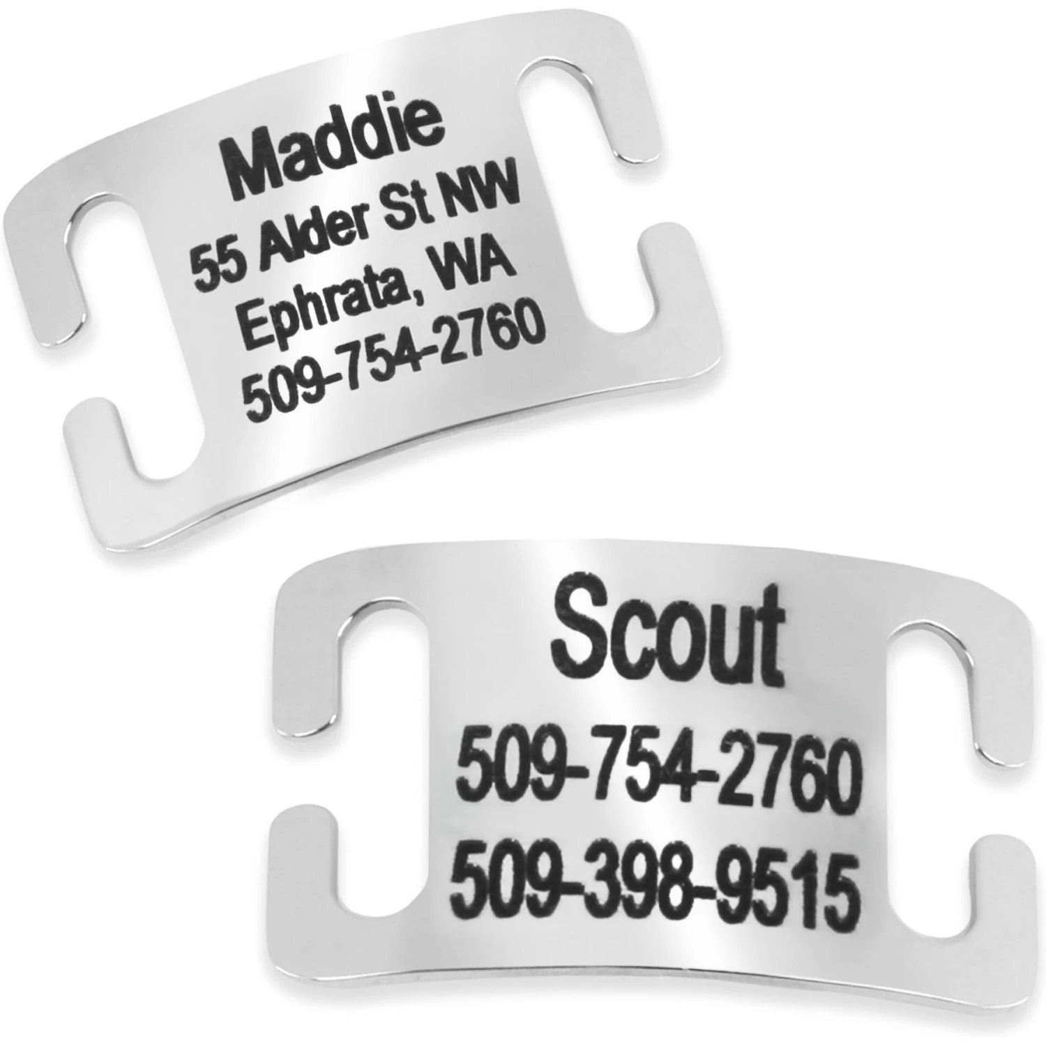 Frisco Stainless Steel Slide-On Personalized Dog & Cat Tag, Open Design 2 Frisco Stainless Steel Slide-On Personalized Dog & Cat Tag, Open Design