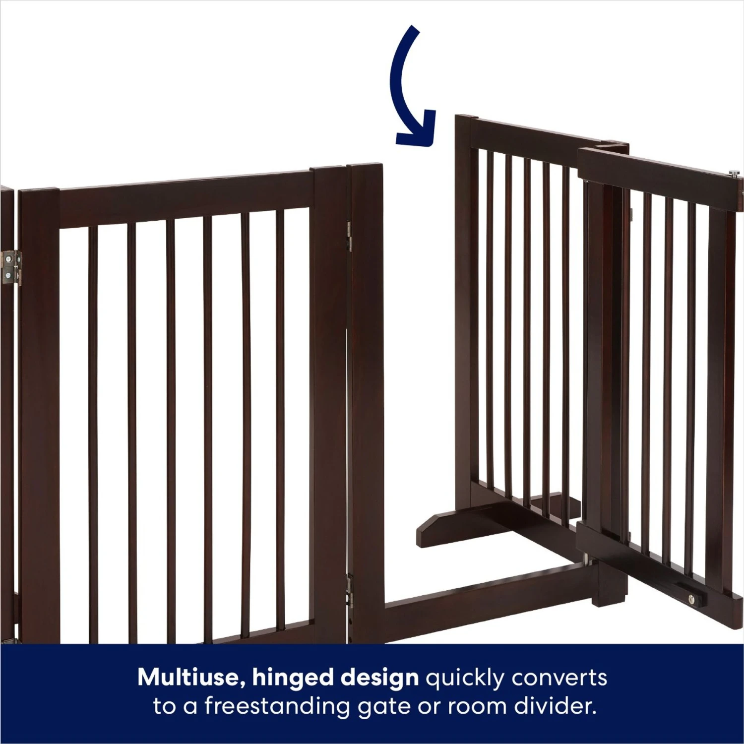 Frisco Deluxe Configurable 4-Panel Wood Dog Gate 5 Frisco Deluxe Configurable 4-Panel Wood Dog Gate - Image 3