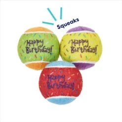 Frisco Birthday Fetch Squeaky Tennis Ball Dog Toy 11 Frisco Birthday Fetch Squeaky Tennis Ball Dog Toy -Frisco 162914 PT2. AC SS1800 V1692020013