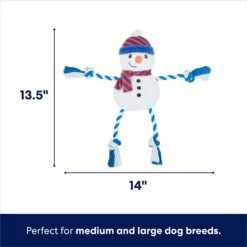 Frisco Holiday Snowman Plush With Rope Squeaky Dog Toy 8 Frisco Holiday Snowman Plush With Rope Squeaky Dog Toy -Frisco 164645 PT1. AC SS1800 V1695043406