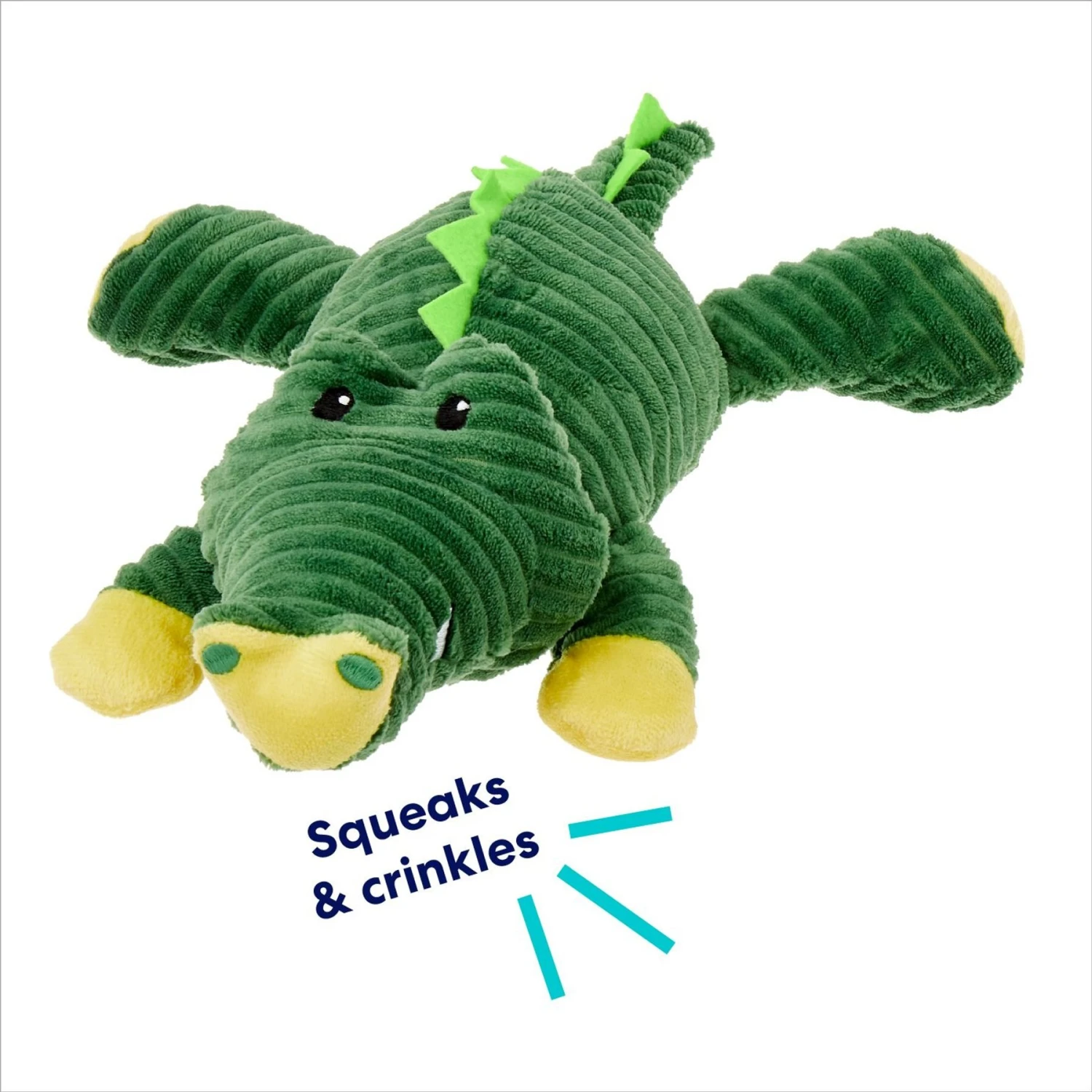 Frisco Alligator Corduroy Plush Squeaky Dog Toy 5 Frisco Alligator Corduroy Plush Squeaky Dog Toy - Image 3