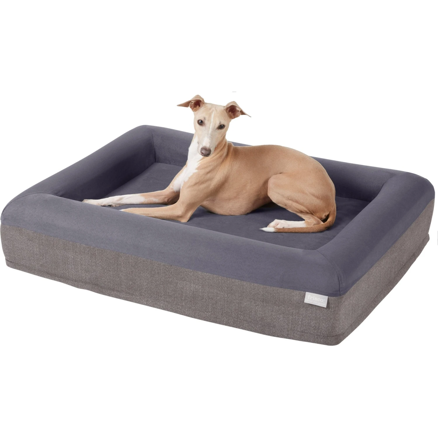 Frisco Orthopedic Rectangular Bolster Cat & Dog Bed W/Removable Cover 5 Frisco Orthopedic Rectangular Bolster Cat & Dog Bed W/Removable Cover - Image 3