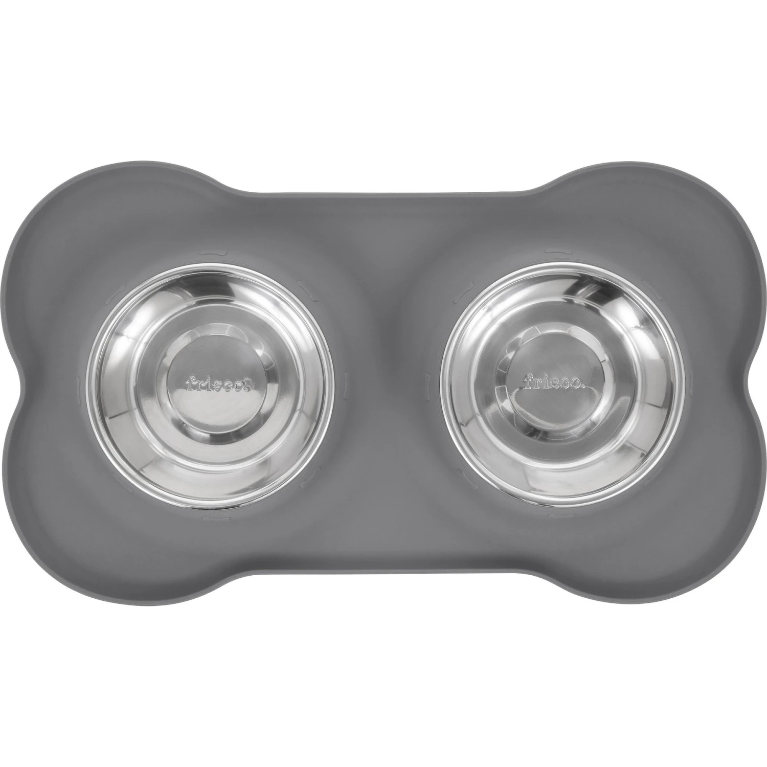 Frisco Silicone Stainless Steel Double Diner Dog & Cat Bowl 6 Frisco Silicone Stainless Steel Double Diner Dog & Cat Bowl - Image 4