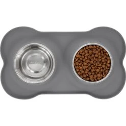 Frisco Silicone Stainless Steel Double Diner Dog & Cat Bowl 13 Frisco Silicone Stainless Steel Double Diner Dog & Cat Bowl -Frisco 215990 PT4. AC SS1800 V1591020097
