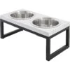 Frisco Marble Print Stainless Steel Double Elevated Dog Bowl 1 Frisco Marble Print Stainless Steel Double Elevated Dog Bowl -Frisco 216017 MAIN. AC SS1800 V1591020394