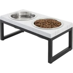 Frisco Marble Print Stainless Steel Double Elevated Dog Bowl 10 Frisco Marble Print Stainless Steel Double Elevated Dog Bowl -Frisco 216017 PT2. AC SS1800 V1591020395