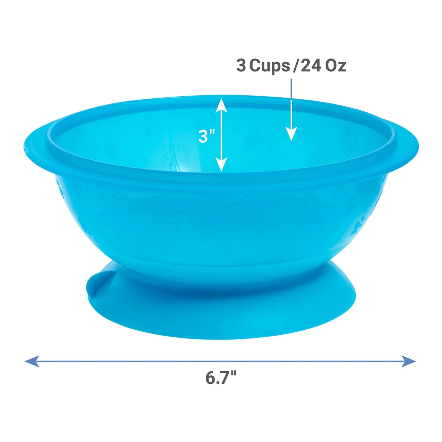 Frisco Plastic Suction Bowl, Blue 4 Frisco Plastic Suction Bowl, Blue - Image 2