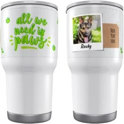 Frisco 11 Frisco Double Walled "All We Need Is Paws" Personalized Tumbler