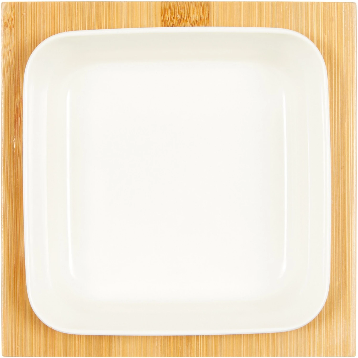 Frisco Square Melamine Dog & Cat Bowl With Bamboo Stand 5 Frisco Square Melamine Dog & Cat Bowl With Bamboo Stand - Image 3