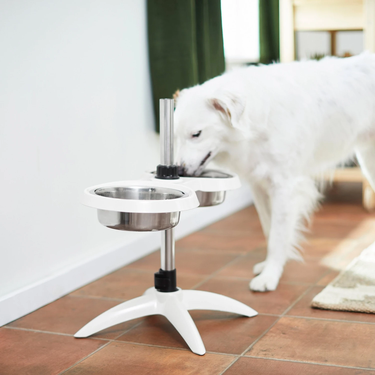 Frisco Adjustable Stainless Steel Double Elevated Dog Bowls 9 Frisco Adjustable Stainless Steel Double Elevated Dog Bowls - Image 7