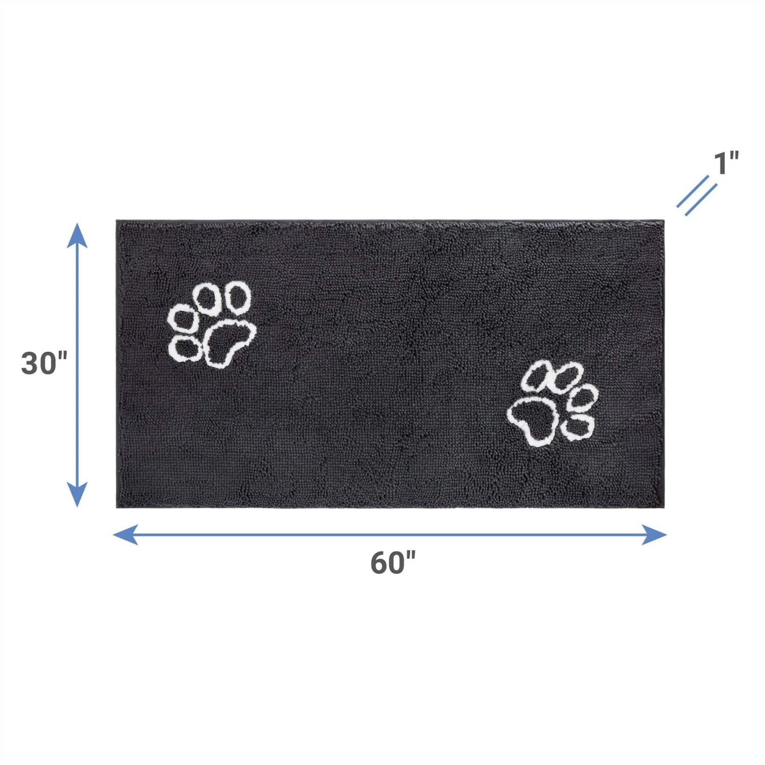 Frisco Microfiber Chenille Paw Print Doormat Runner 4 Frisco Microfiber Chenille Paw Print Doormat Runner - Image 2