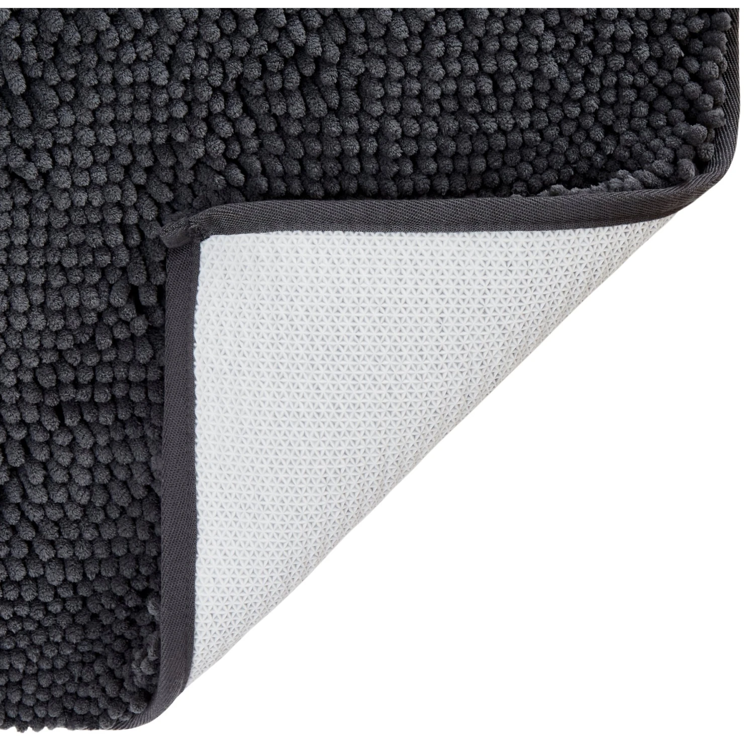 Frisco Microfiber Chenille Paw Print Dog & Cat Mat, Dark Gray 5 Frisco Microfiber Chenille Paw Print Dog & Cat Mat, Dark Gray - Image 3