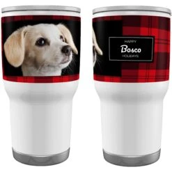 Frisco 23 Frisco Double Walled Red Plaid Personalized Tumbler, 30-oz Cup