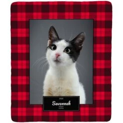 Frisco 21 Frisco Plaid Sherpa Fleece Personalized Blanket