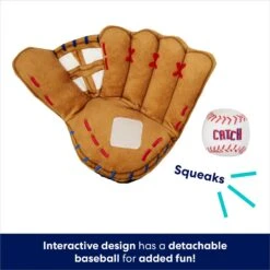 Frisco Baseball Mitt & Ball Interactive Plush Squeaky Dog Toy 10 Frisco Baseball Mitt & Ball Interactive Plush Squeaky Dog Toy -Frisco 252756 PT2. AC SS1800 V1686580089