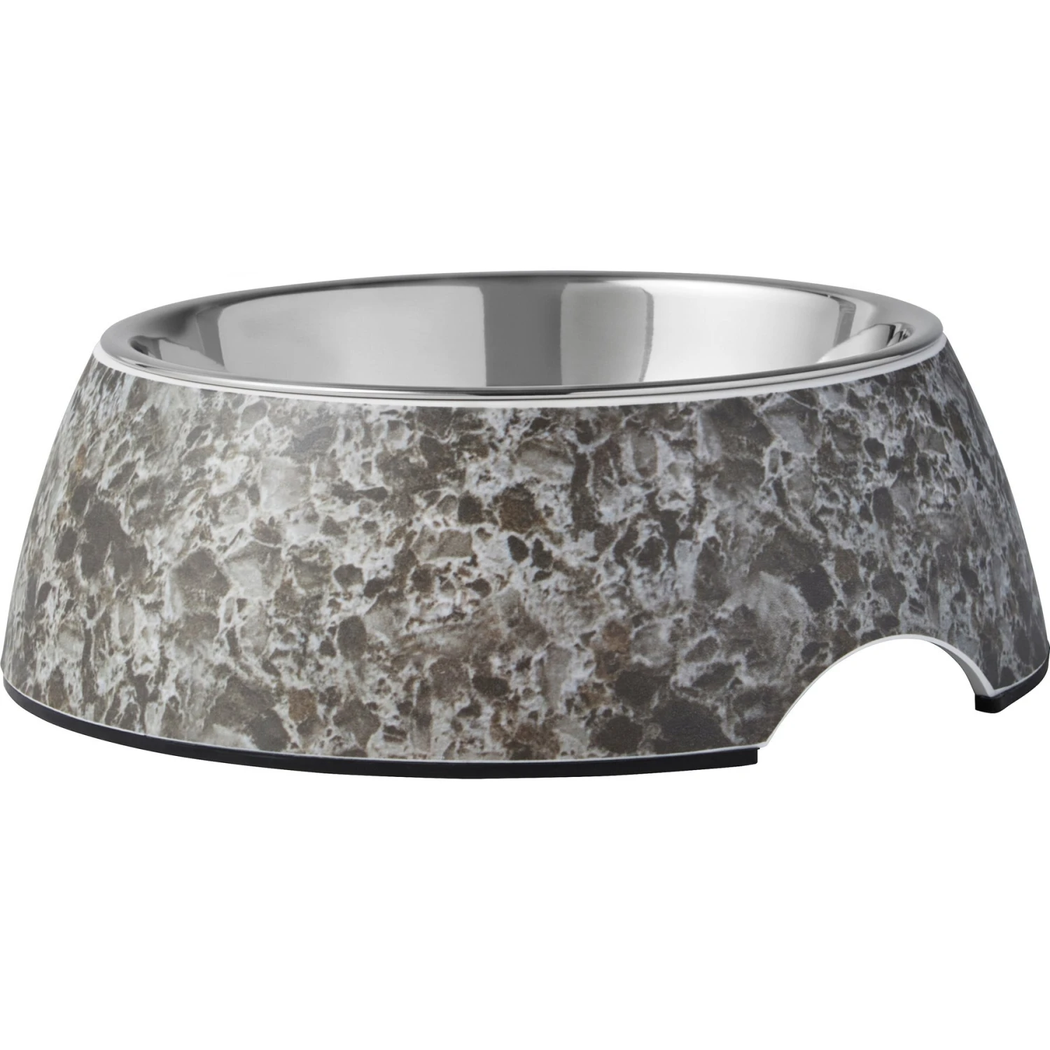 Frisco Black Marble Design Stainless Steel Dog & Cat Bowl 3 Frisco Black Marble Design Stainless Steel Dog & Cat Bowl