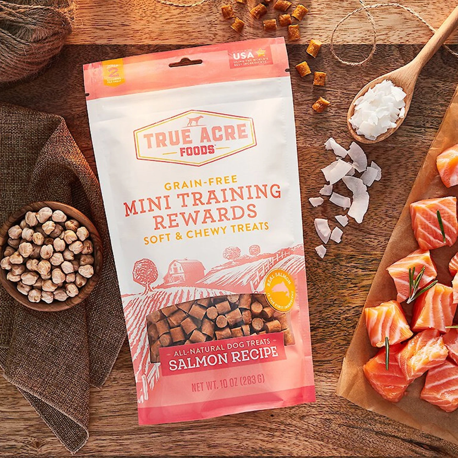 Frisco Fetch Squeaking Colorful Tennis Ball Dog Toy & True Acre Foods Salmon Recipe Mini-Training Rewards Grain-Free Soft & Chewy Dog Treats 8 Frisco Fetch Squeaking Colorful Tennis Ball Dog Toy & True Acre Foods Salmon Recipe Mini-Training Rewards Grain-Free Soft & Chewy Dog Treats - Image 6