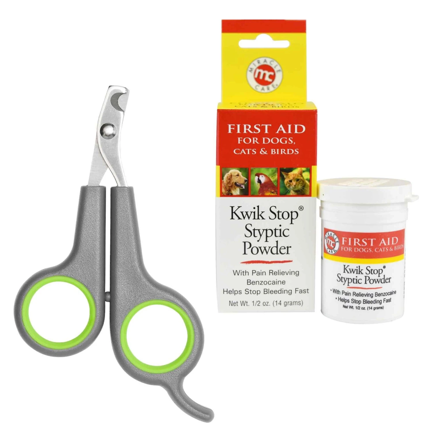 Frisco Dog & Cat Nail Clippers & Miracle Care Kwik-Stop Styptic Powder For Dogs, Cats & Birds 3 Frisco Dog & Cat Nail Clippers & Miracle Care Kwik-Stop Styptic Powder For Dogs, Cats & Birds
