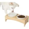 Frisco Ceramic Dog & Cat Double Diner With Elevated Wood Stand 2 Frisco Ceramic Dog & Cat Double Diner With Elevated Wood Stand -Frisco 256052 MAIN. AC SS1800 V1616074701