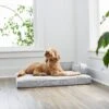 Frisco Faux Linen Corner Personalized Bolster Dog Bed W/Removable Cover, Harbour Blue, L 2 Frisco Faux Linen Corner Personalized Bolster Dog Bed W/Removable Cover, Harbour Blue, L -Frisco 262160 MAIN. AC SS1800 V1615828333
