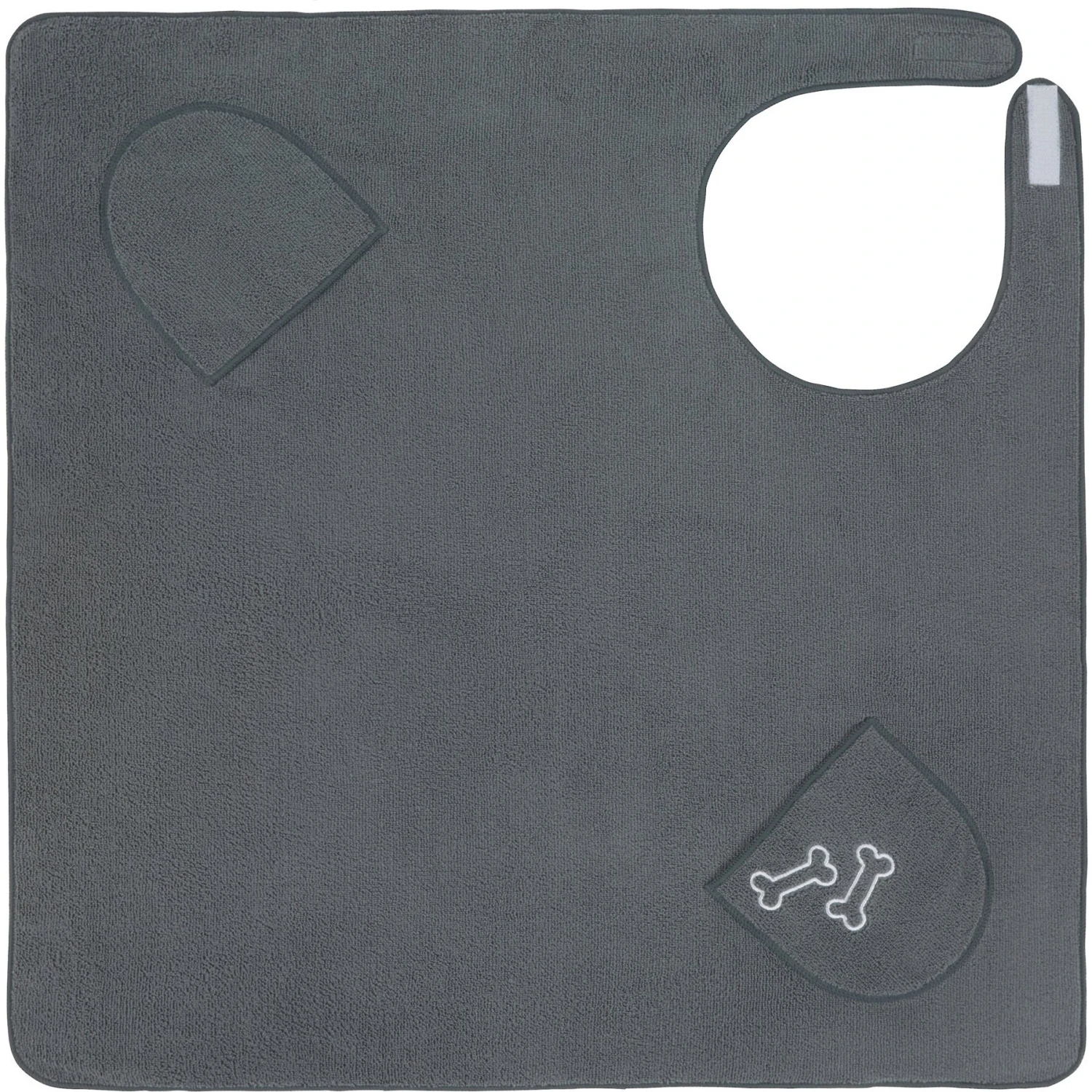 Frisco Embroidered Pawprint Microfiber Dog Bath Cape Towel 3 Frisco Embroidered Pawprint Microfiber Dog Bath Cape Towel