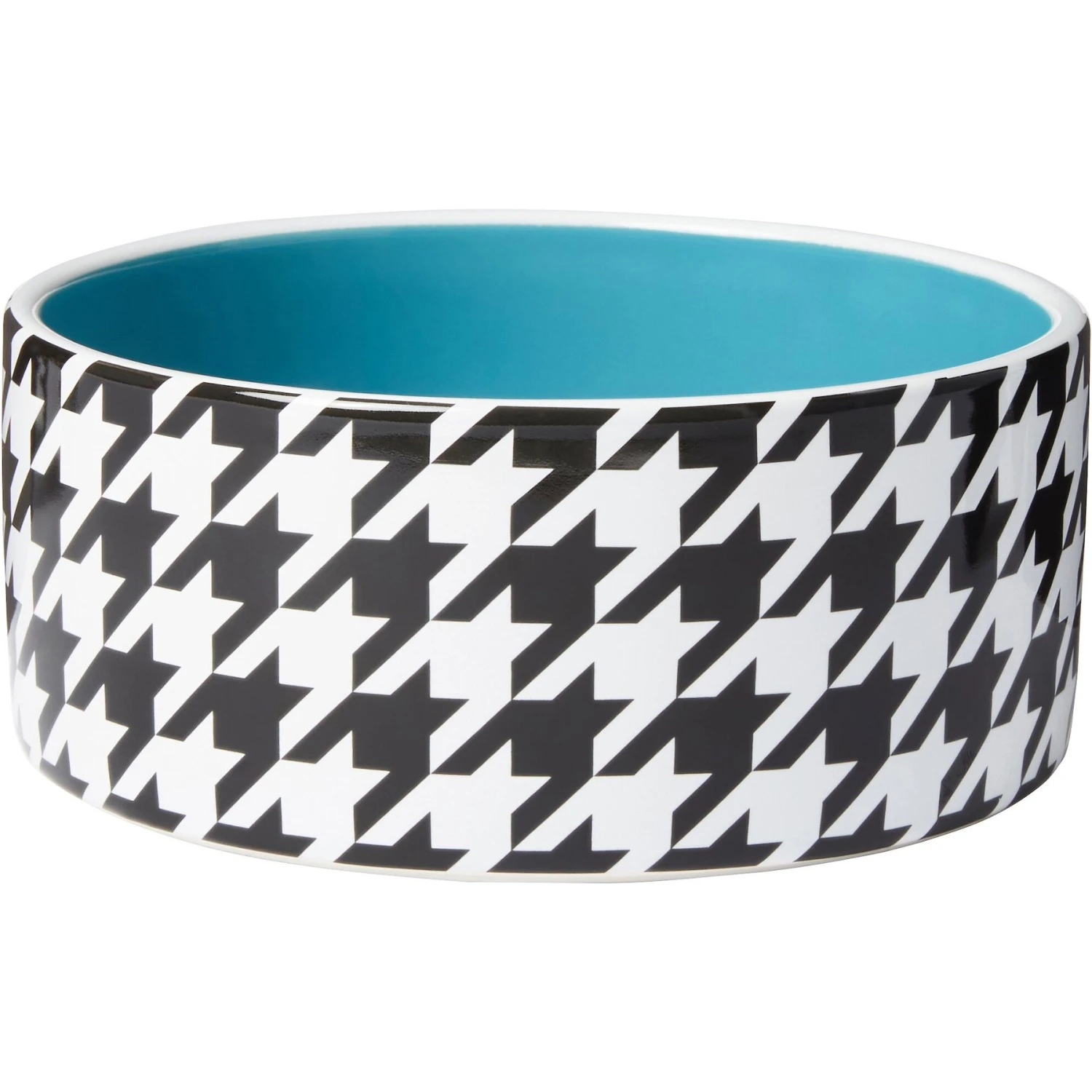 Frisco Houndstooth Non-skid Ceramic Dog Bowl 3 Frisco Houndstooth Non-skid Ceramic Dog Bowl