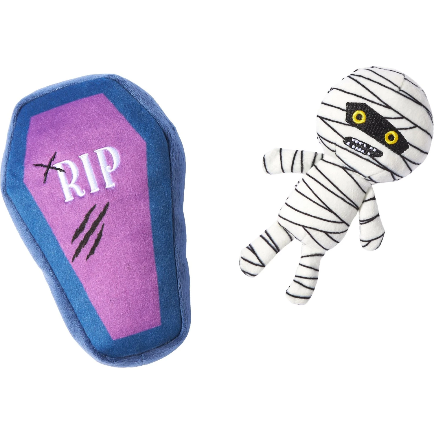 Frisco Halloween Mummy & Coffin Plush Squeaky Dog Toy 3 Frisco Halloween Mummy & Coffin Plush Squeaky Dog Toy