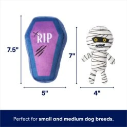 Frisco Halloween Mummy & Coffin Plush Squeaky Dog Toy 8 Frisco Halloween Mummy & Coffin Plush Squeaky Dog Toy -Frisco 270437 PT1. AC SS1800 V1689878402