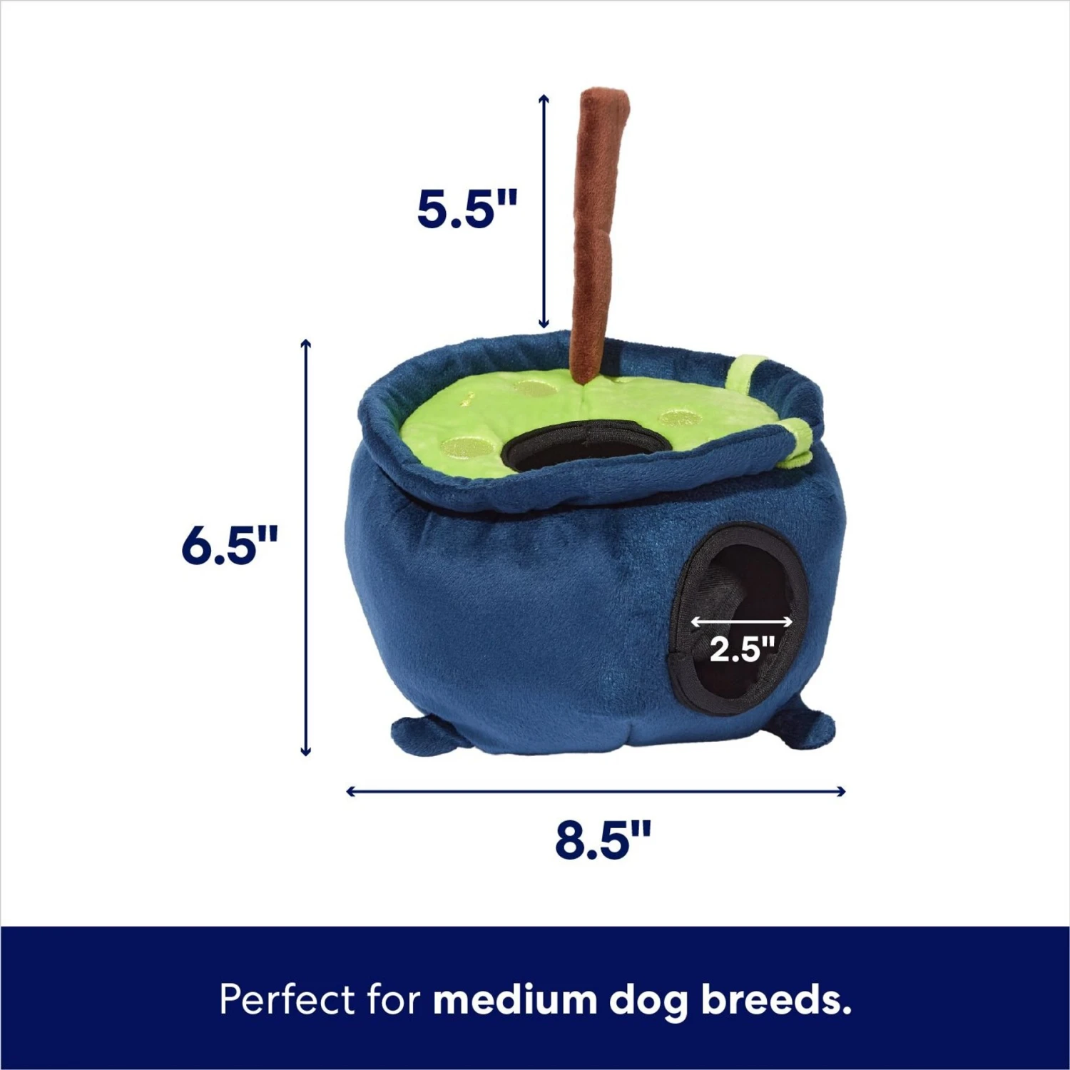 Frisco Halloween Candy Cauldron Hide & Seek Puzzle Plush Squeaky Dog Toy 4 Frisco Halloween Candy Cauldron Hide & Seek Puzzle Plush Squeaky Dog Toy - Image 2