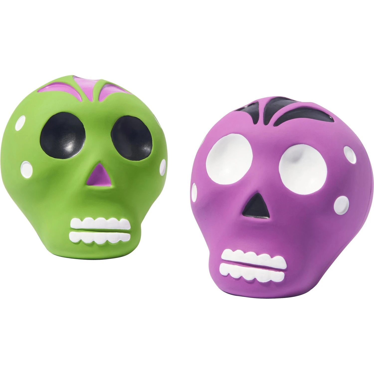 Frisco Halloween Sugar Skulls Latex Squeaky Dog Toy 2 Frisco Halloween Sugar Skulls Latex Squeaky Dog Toy