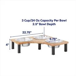 Frisco Multi Pet Feeding Corner Wood 3-Bowls Stainless Steel Dog & Cat Bowl 9 Frisco Multi Pet Feeding Corner Wood 3-Bowls Stainless Steel Dog & Cat Bowl -Frisco 277573 PT1. AC SS1800 V1692728306