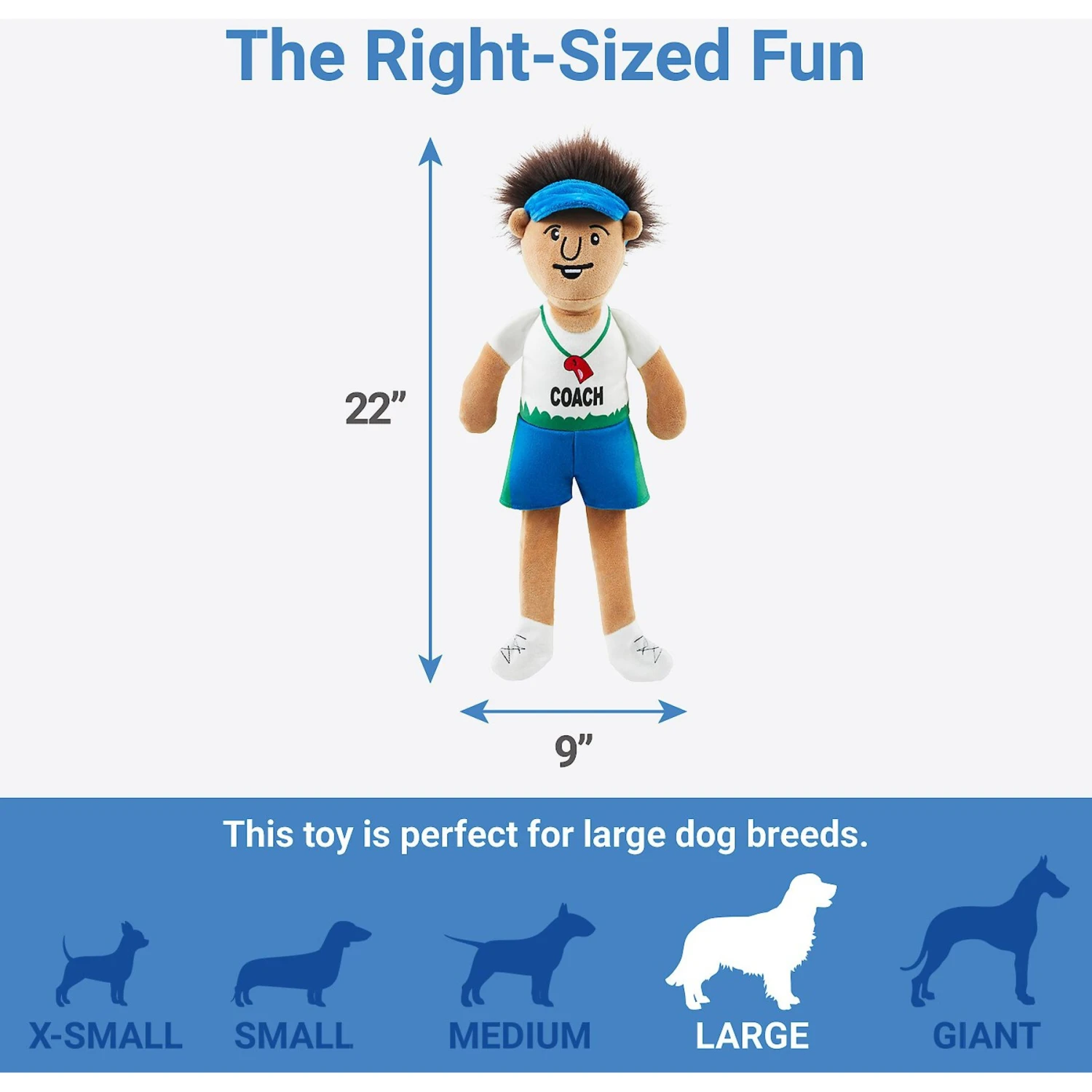 Frisco Gym Teacher Plush Squeaky Dog Toy 4 Frisco Gym Teacher Plush Squeaky Dog Toy - Image 2