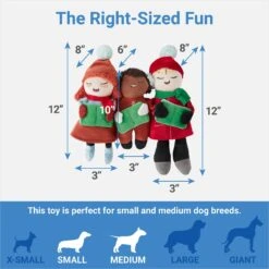 Frisco Holiday Carolers Plush Squeaky Dog Toy, 3 Count 6 Frisco Holiday Carolers Plush Squeaky Dog Toy, 3 Count -Frisco 287169 PT1. AC SS1800 V1637704664