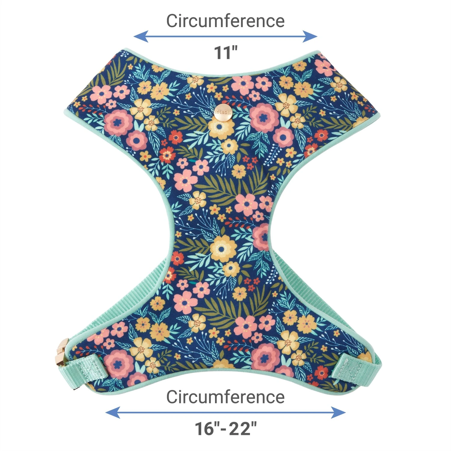 Frisco Fashion Over-The-Head Harness, Tropical Floral 4 Frisco Fashion Over-The-Head Harness, Tropical Floral - Image 2