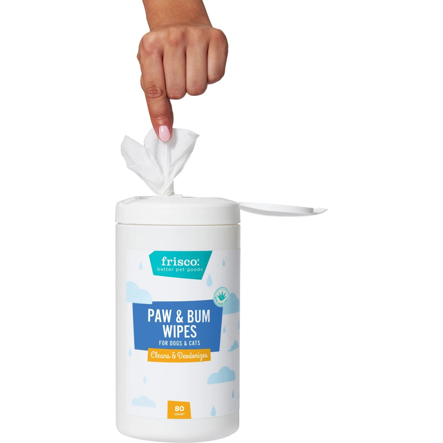 Frisco Deodorizing Paw & Bum Waterless Grooming Wipes For Dogs & Cats 6 Frisco Deodorizing Paw & Bum Waterless Grooming Wipes For Dogs & Cats - Image 4