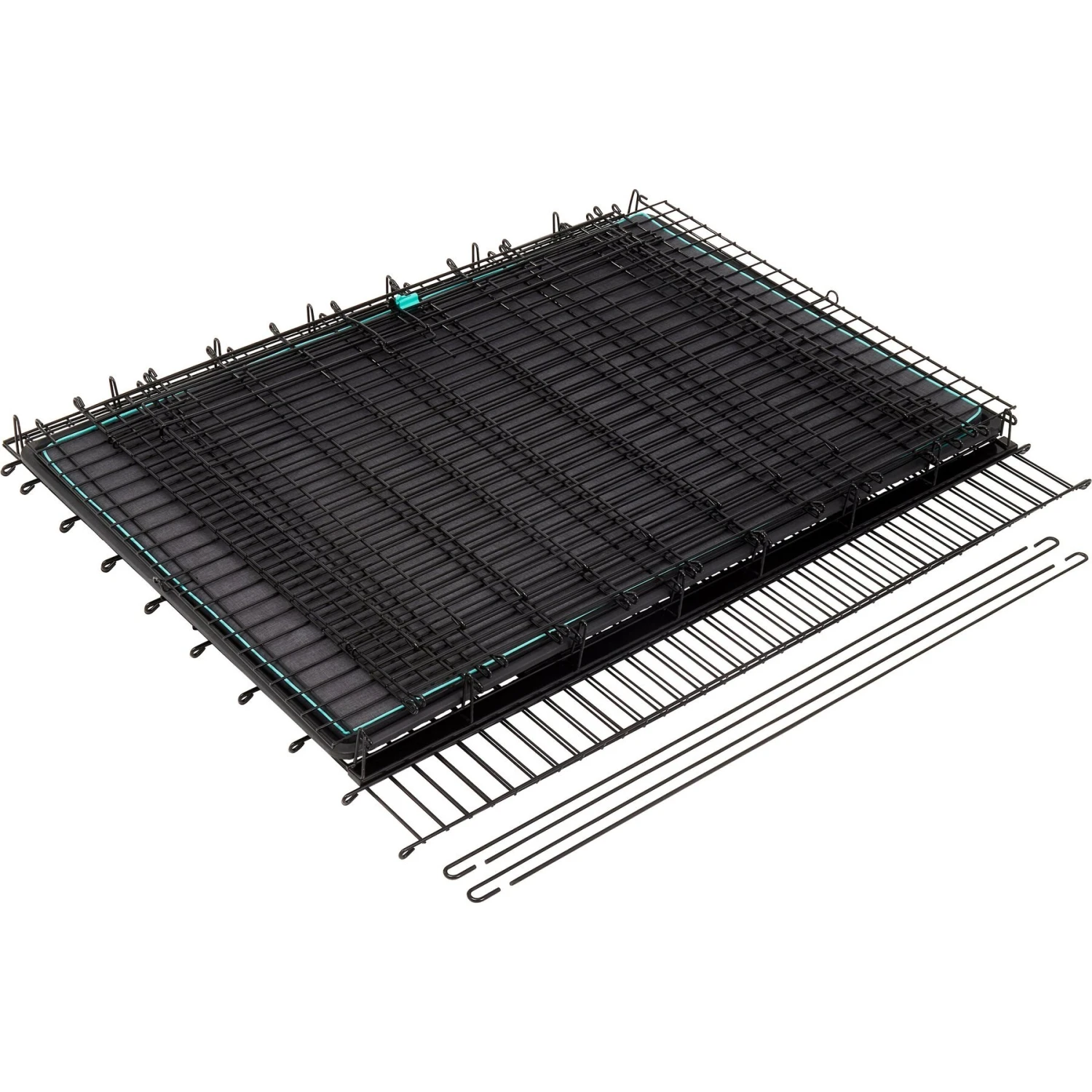 Frisco Heavy Duty Enhanced Lock Sliding Double Door Fold & Carry Wire Dog Crate & Mat Kit, 54 Inch 6 Frisco Heavy Duty Enhanced Lock Sliding Double Door Fold & Carry Wire Dog Crate & Mat Kit, 54 Inch - Image 4