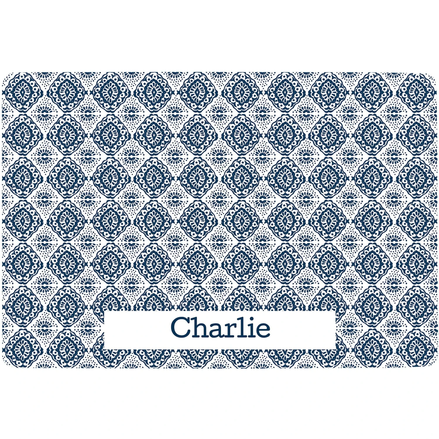 Frisco Boho Damask Personalized Dog & Cat Placemat 3 Frisco Boho Damask Personalized Dog & Cat Placemat