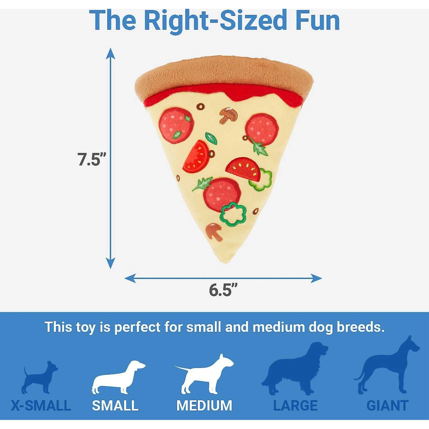 Frisco Pizza Slice Plush Squeaky Dog Toy & Frisco Taco Plush Squeaky Dog Toy 5 Frisco Pizza Slice Plush Squeaky Dog Toy & Frisco Taco Plush Squeaky Dog Toy - Image 3