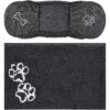 Frisco Microfiber Chenille Shammy Towel & Frisco Microfiber Chenille Paw Print Dog & Cat Mat, Dark Gray 1 Frisco Microfiber Chenille Shammy Towel & Frisco Microfiber Chenille Paw Print Dog & Cat Mat, Dark Gray -Frisco 303468 MAIN. AC SS1800 V1623060752